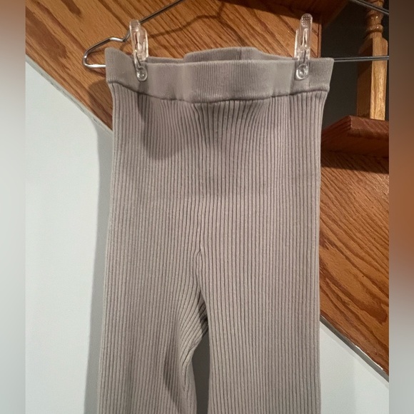 H&M Ribbed High-Waist Leggings Tan Neutral Size S - Picture 5 of 10